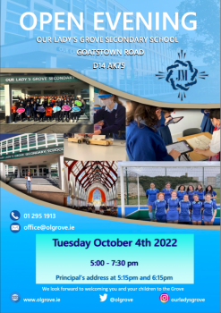 Our Lady’s Grove Secondary School Open Night 2022